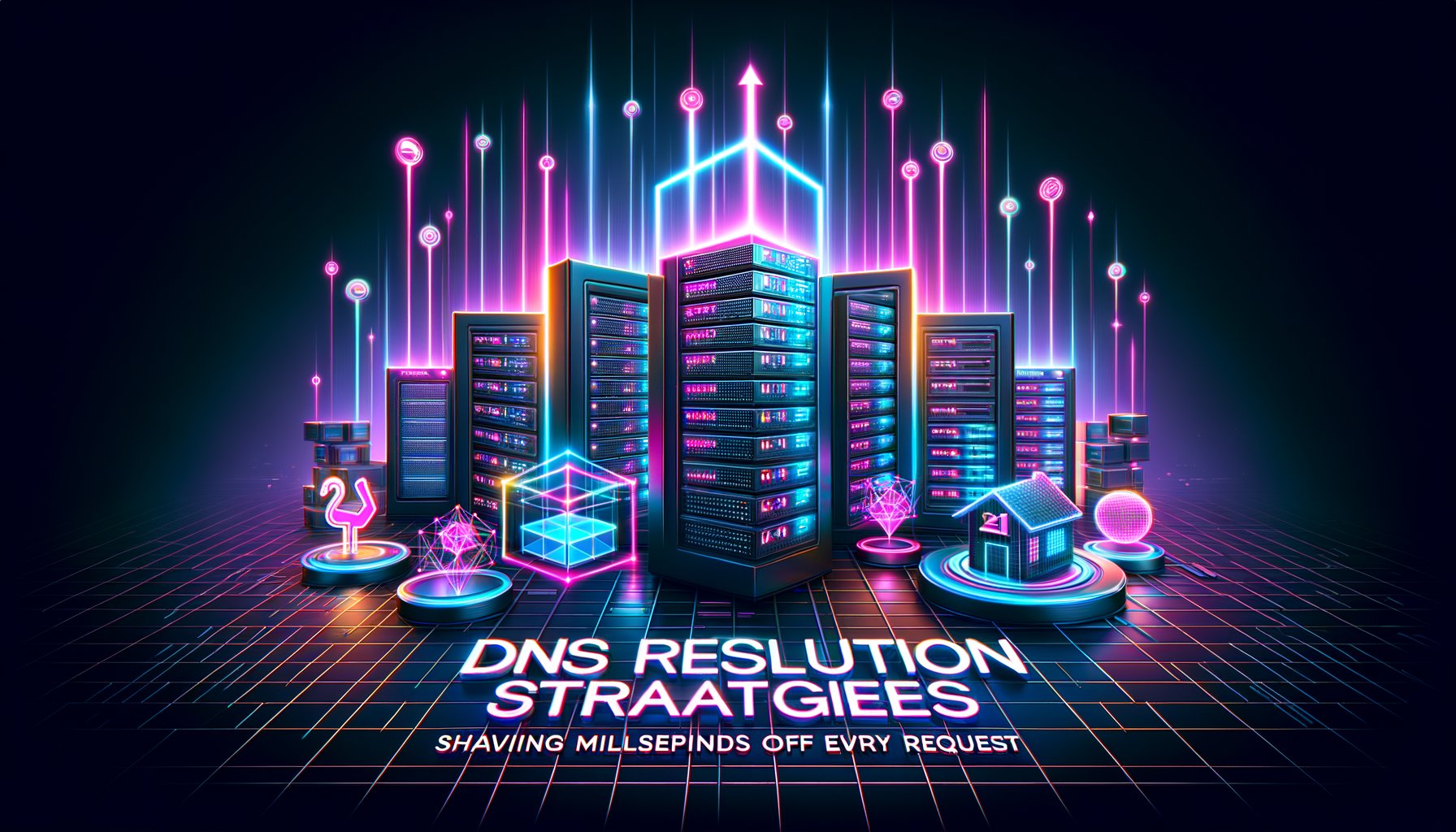 Network diagram showing fast DNS resolution with proxies for reduced latency
