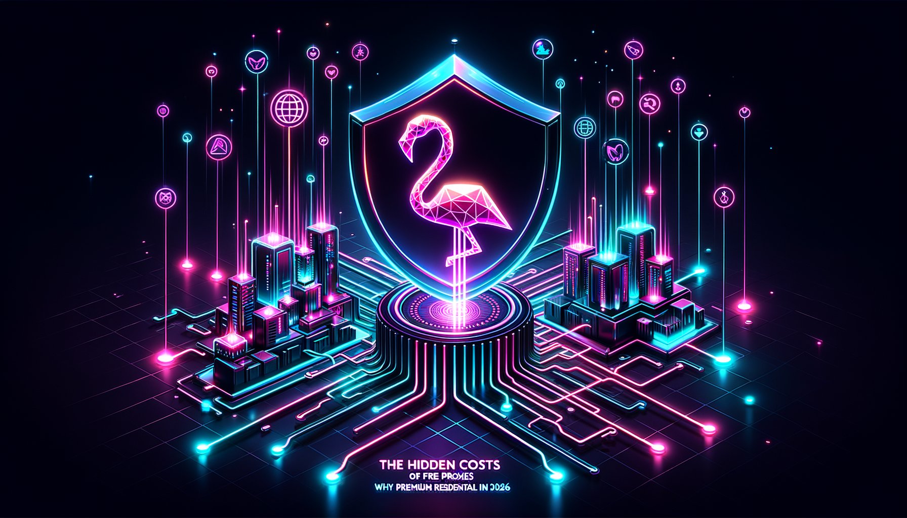 A broken lock next to a shining golden shield, symbolizing the security and reliability difference between free and premium proxies.