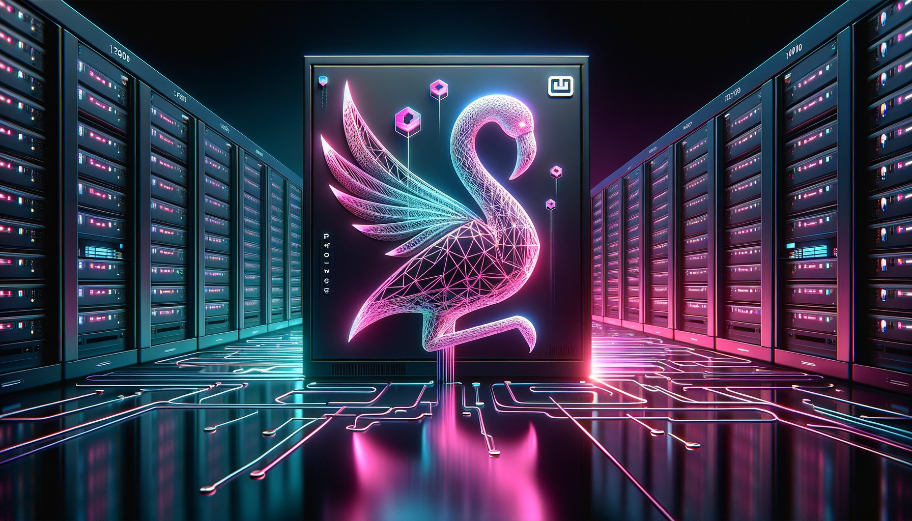 Python code displaying rotating proxy integration for web scraping, with a browser and data flow icons in the background, symbolizing unblocked access and efficient data collection.