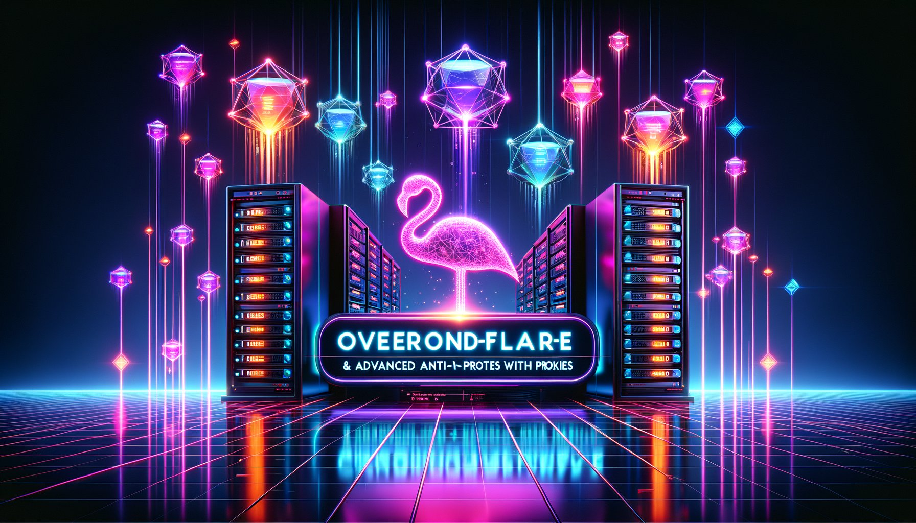 A digital lock surrounded by network nodes, representing advanced anti-bot defenses like Cloudflare, with a path breaking through, symbolizing proxy-based solutions for 2026.